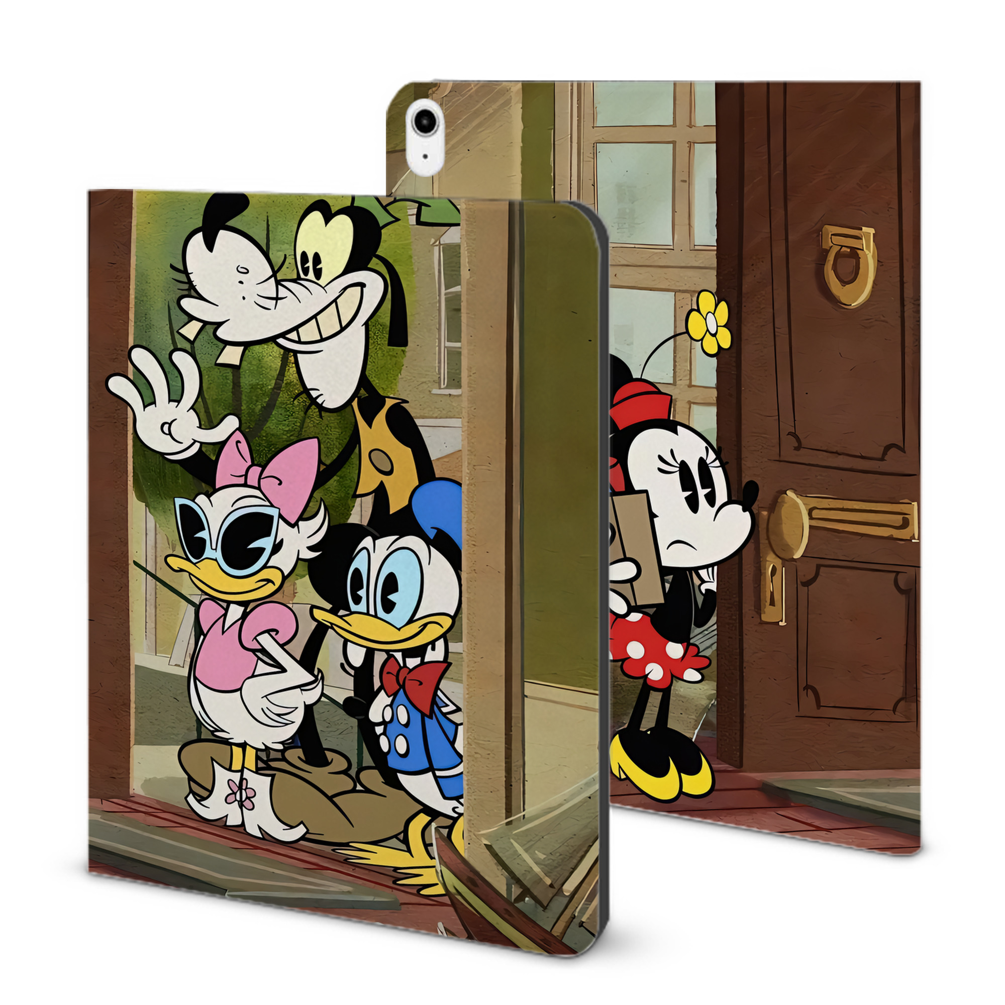 （画像用） ミッキーマウス Mickey Mouse IPadケース ペンホルダー付き ブックスタイルデザイン